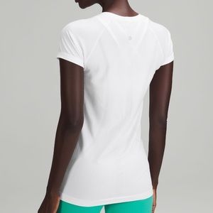 White Lululemon Swiftly Tech Short-Sleeve Shirt